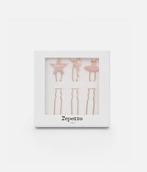 Ballet Bun Hair Pins • U-Shaped Charm Set, Tutu, Dancer & Star - A0125