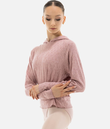 Hooded Sweater for Dancers, Soft Knit Dancewear Essential - THOMASINA