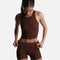 High-Rise Yoga Mini Biker, Buttery Soft with Breathable Knit - RIB 4" SHORTS