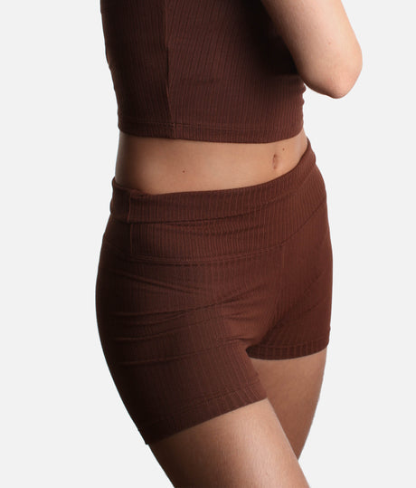 High-Rise Yoga Mini Biker, Buttery Soft with Breathable Knit - RIB 4" SHORTS