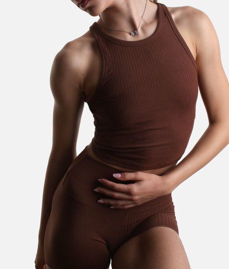 Premium Ribbed Yoga Top, Ultra-Soft with Breathable Stretch - RIB TANK