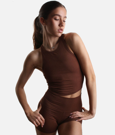 Premium Ribbed Yoga Top, Ultra-Soft with Breathable Stretch - RIB TANK
