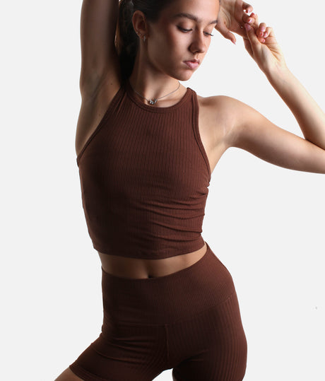 Premium Ribbed Yoga Top, Ultra-Soft with Breathable Stretch - RIB TANK