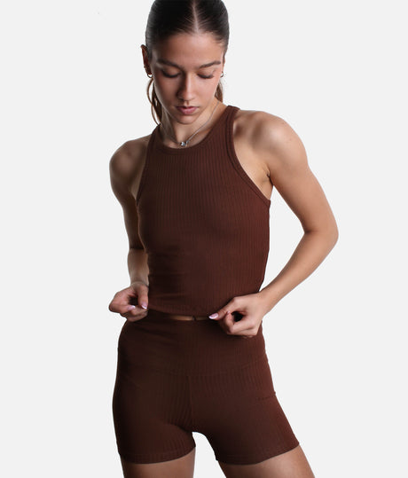 Premium Ribbed Yoga Top, Ultra-Soft with Breathable Stretch - RIB TANK