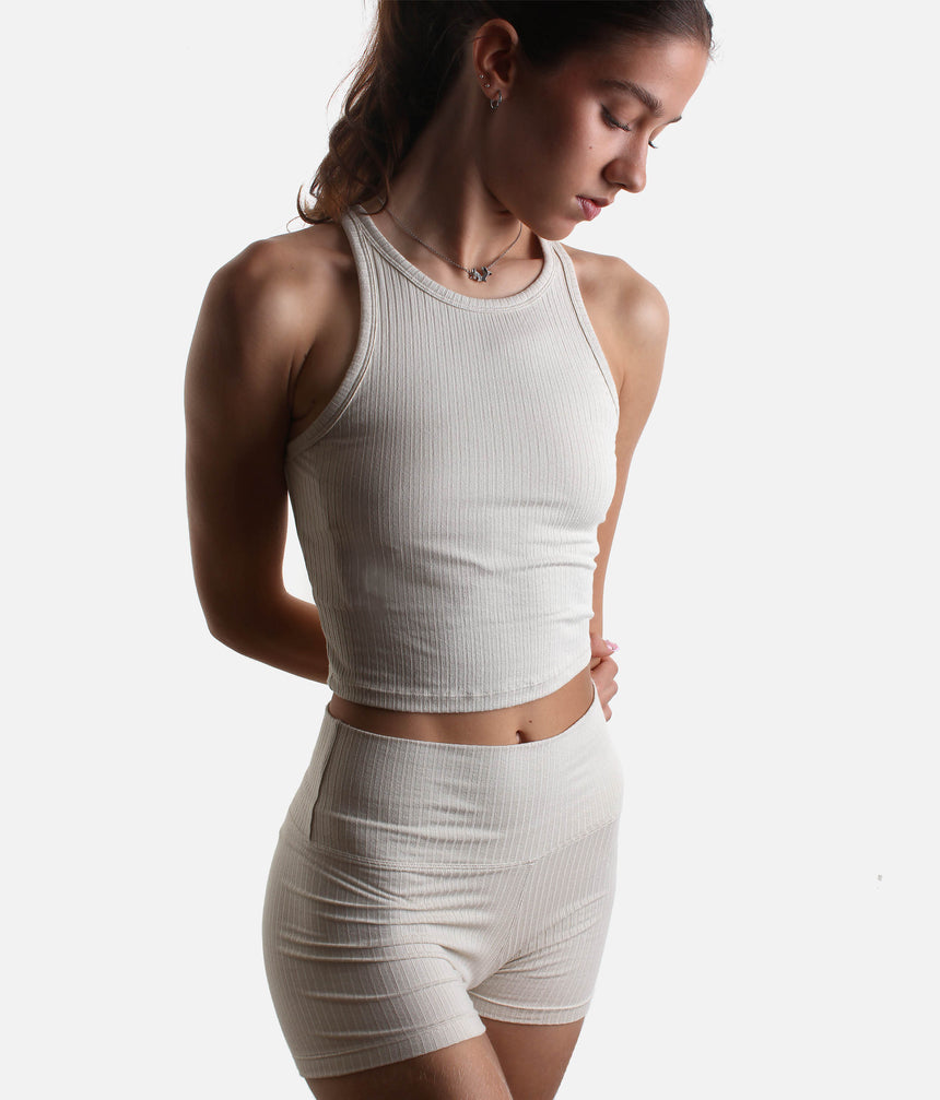 Premium Ribbed Yoga Top, Ultra-Soft with Breathable Stretch - RIB TANK