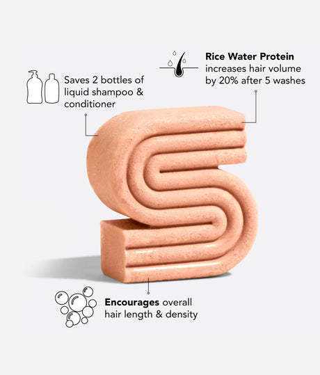 Rice Water Protein Shampoo Bar for Growth & Strength