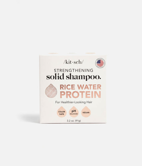 Rice Water Shampoo Bar • Strengthening Solid Shampoo for Thicker Hair