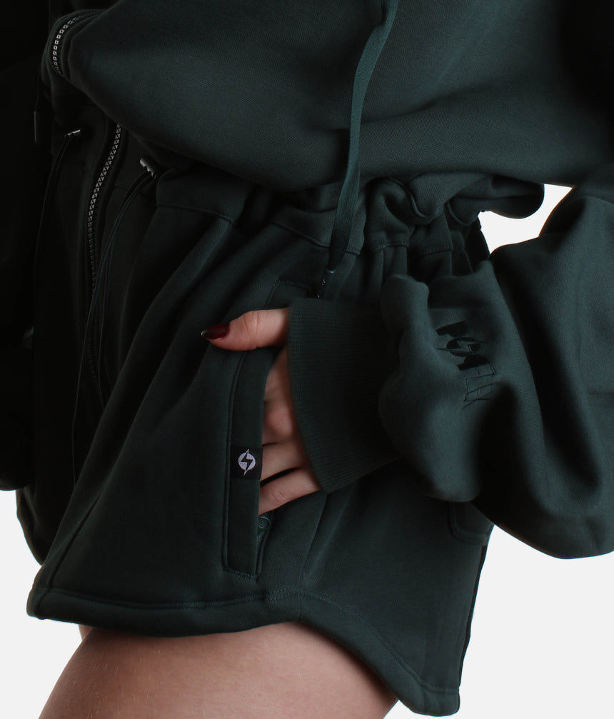 Cozy CLOUD ROMPER - Oversized Hooded Romper in Green