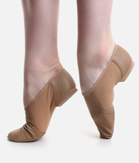 Bloch Neo-Flex Leather Slip-On Jazz Shoes, Tan • S0495