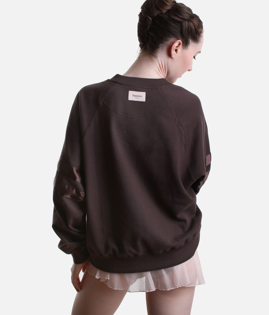 Signature Satin Oversized Sweatshirt • Ballet Warm-Up Layer - S0573