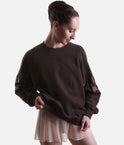 Signature Satin Oversized Sweatshirt • Ballet Warm-Up Layer - S0573
