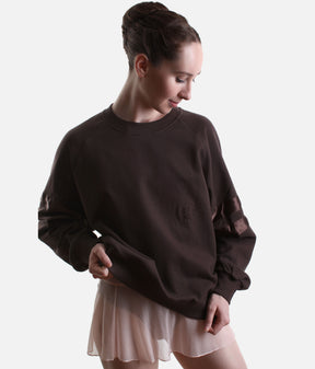 Signature Satin Oversized Sweatshirt • Ballet Warm-Up Layer - S0573