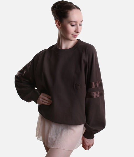 Signature Satin Oversized Sweatshirt • Ballet Warm-Up Layer - S0573