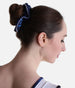 Metallic Gymnastic Scrunchie with Silver Piping