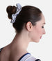 Metallic Gymnastic Scrunchie with Silver Piping