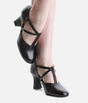 High-Stability X-Strap Leather Character Shoes, Reinforced Heel - SD153