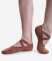 SD16 Width B - Childrens Stretch Canvas Ballet Shoes, Split Sole with X-Straps, Medium Fit