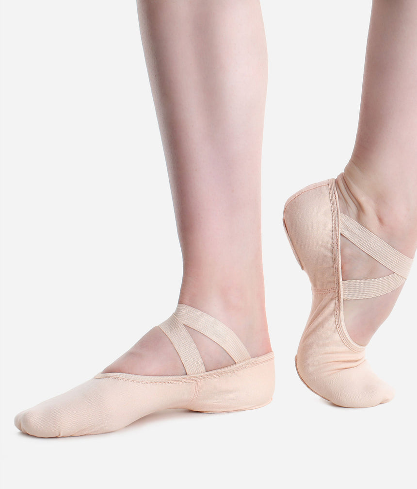 Vegan Stretch Canvas Ballet Shoes – SD16 with Split Sole Design