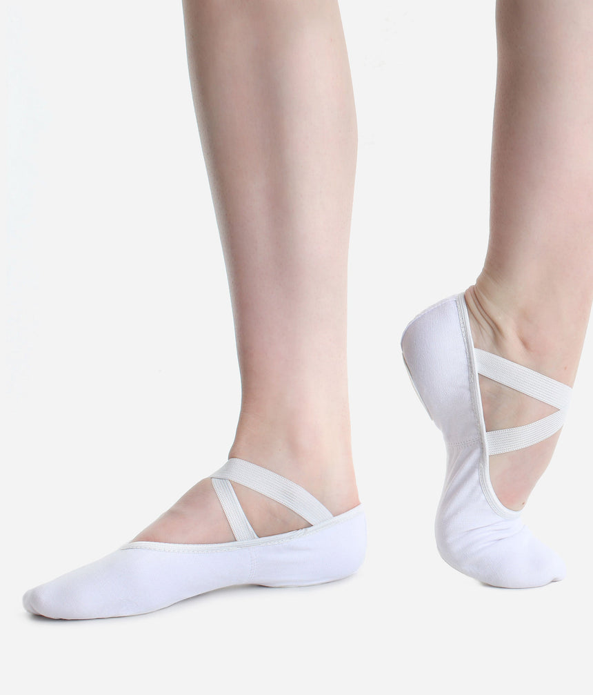 Vegan Stretch Canvas Ballet Shoes – SD16 with Split Sole Design