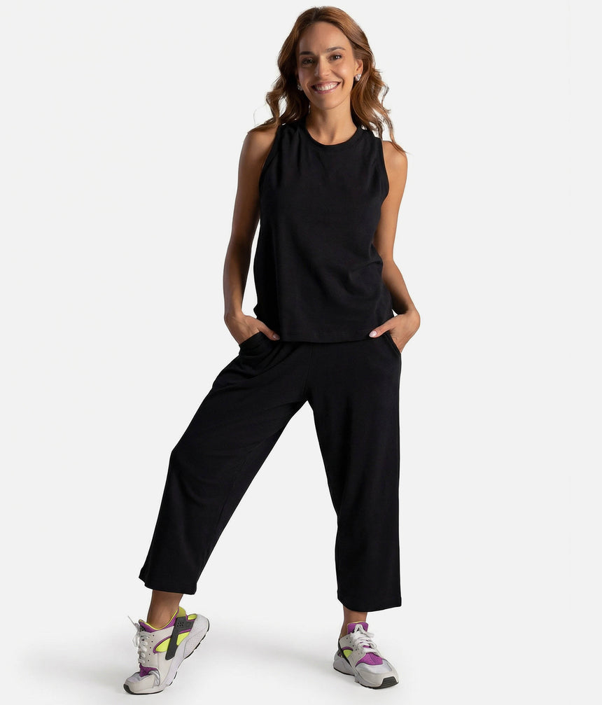 Loose-Fitting Capri Dance Pants, Soft Cotton - SD2407