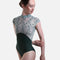 Elegant High Neck Ballet Leotard with Open Back & Embroidery - SELENE DI BOTTIGLIA