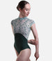 Elegant High Neck Ballet Leotard with Open Back & Embroidery - SELENE DI BOTTIGLIA