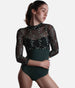 Long Sleeve Leotard with Moonlight Elegance, Icon Collection - SELENE DI