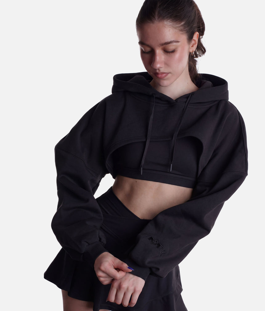 Cloud Shruggie • Oversized Cropped Dance Hoodie