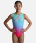 Sleeveless Gymnastics Leotard for Girls, Pink to Blue Ombre - Z797