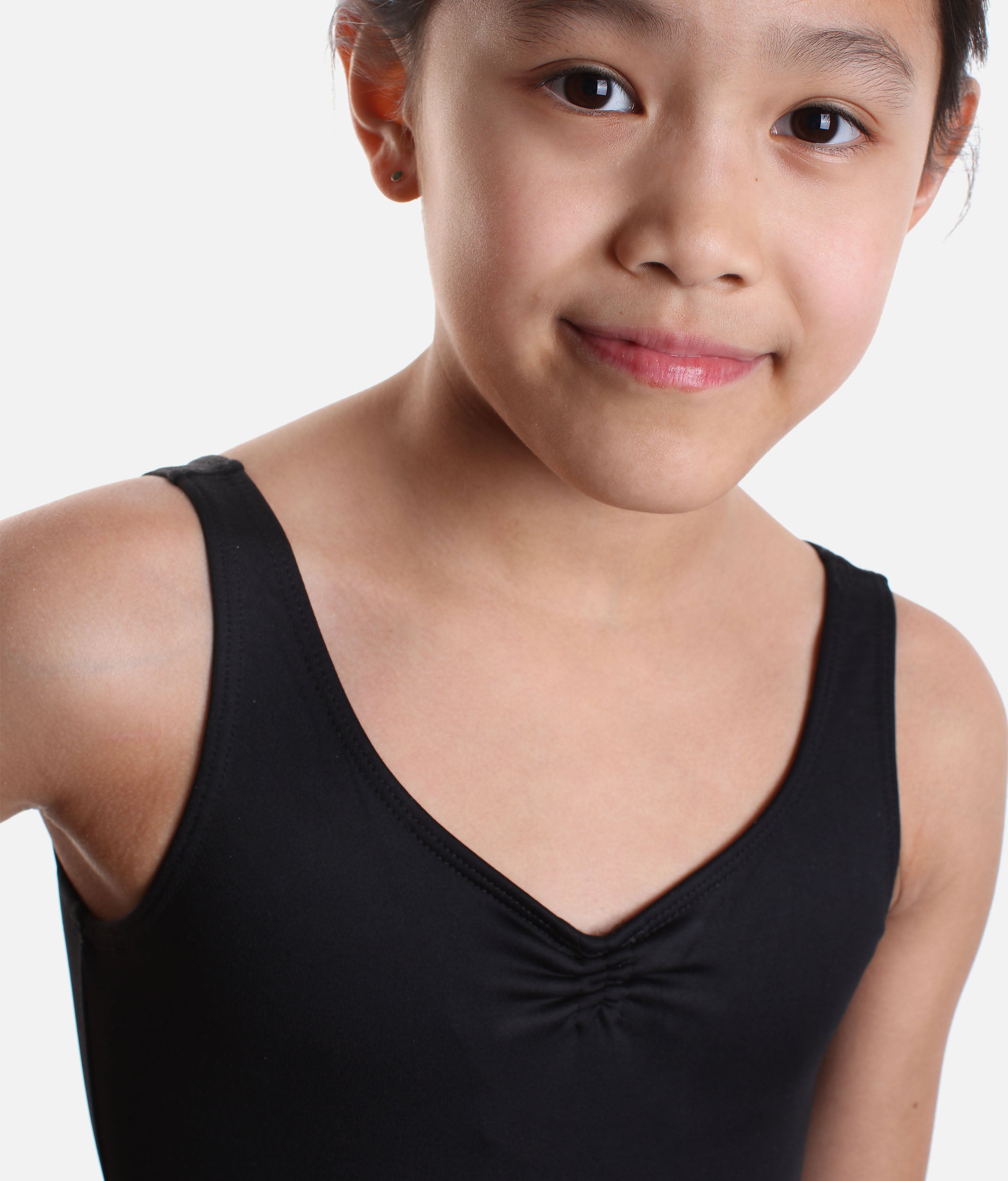 Girls Tank Leotard With Adjustable Pinch Front - SL07