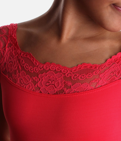 Girls Lace Cap Sleeve Leotard, Favourite for Young Dancers - SL17