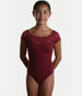 Girls Lace Cap Sleeve Dance Leotard - SL17