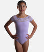 Lace Cap Sleeve Leotard for Young Dancers, Limited Edition Lilac - SL17