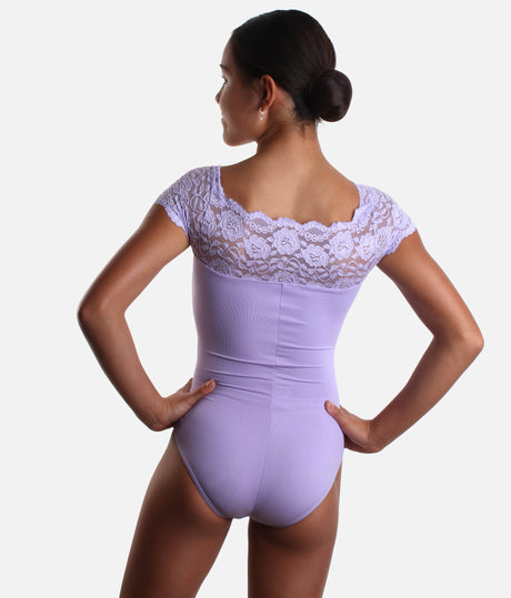 Lace Cap Sleeve Leotard for Young Dancers, Limited Edition Lilac - SL17