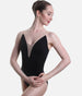 Elegant Deep V Camisole Ballet Leotard, Adjustable Straps & Princess Seams - SL22