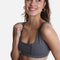 Corset Sports Bra in Slate – Criss-Cross Back & Square Neckline