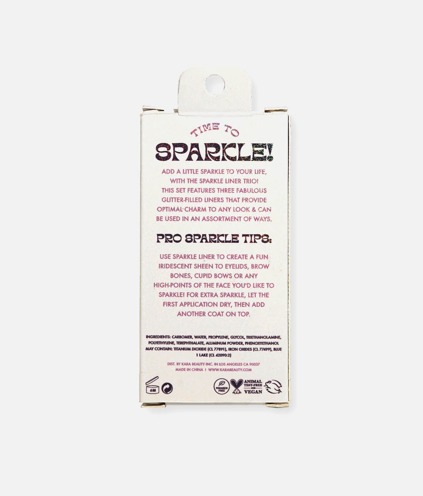 Sparkle Liner Trio for Eyes, Lips & Face Highlights - GLITTER EYELINER