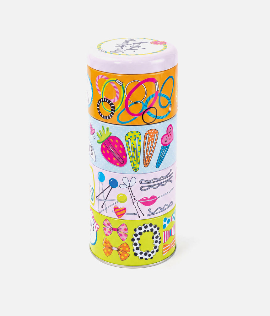 Four-Tier Stackable Hair Accessories Tins – STACK7