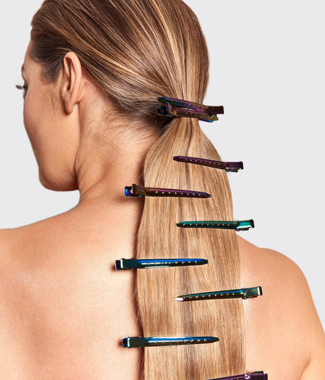 Iridescent Styling Hair Clips • 6-Piece Crease-Free Sectioning Set