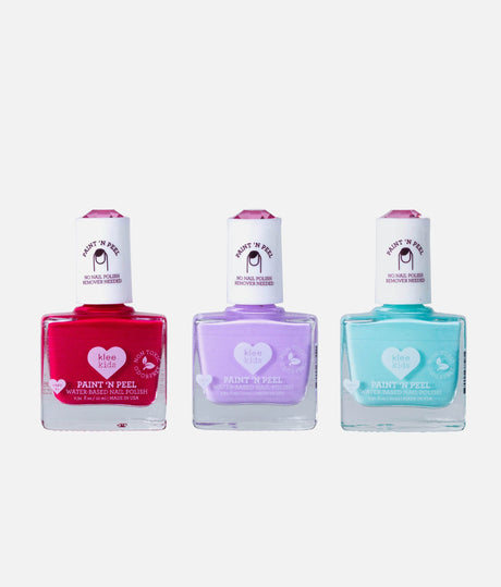 Sweet Sugar Heaven NAIL POLISH SET, 3-Piece Kid-Friendly, Peel-Off, Water-Based