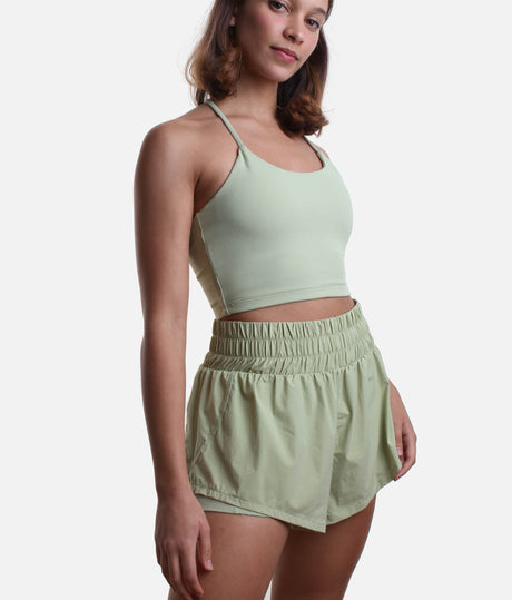 Pistachio 2-in-1 Supershorts with Pockets - Designed for Every Move