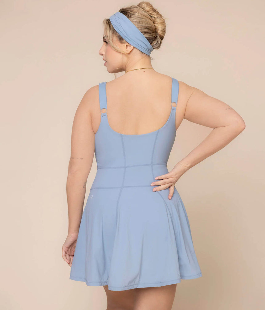 Unstoppable Style in Storm Blue - The Tie-Breaker Superdress