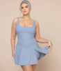 Unstoppable Style in Storm Blue - The Tie-Breaker Superdress