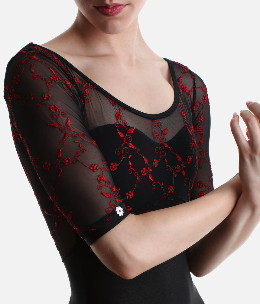 SVETLANA DI Nero • Luxury Embroidered Ballet Leotard, Icons Collection