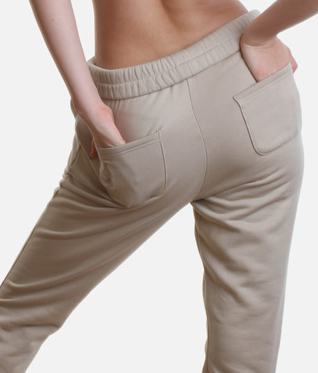 Rollover Waist Sweatpants – Oversized Cozy Fleece Joggers with Pockets
