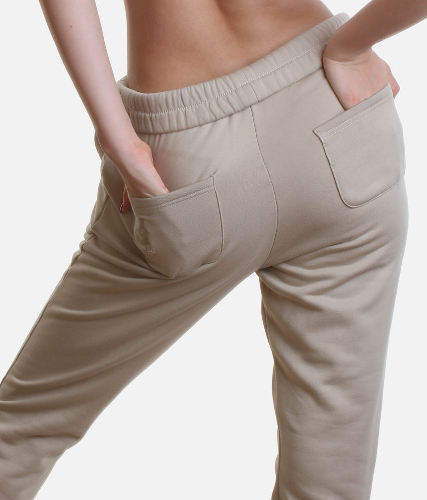 Rollover Waist Sweatpants – Oversized Cozy Fleece Joggers with Pockets