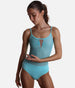 Camisole Mesh Leotard with Ruched V Insert & Signature Hip Strings - TATIANA