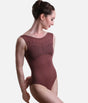 Deep V-Back Leotard with Intricate Embroidery - TAVIN