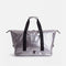 Silver Tendu Yoga Mat Bag T1097 with black handles, a front zip pocket and separate lower compartment.