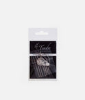 Front of a Tendu Dancers Needles T1050 pack showing straight and curved metal needles with a silver-coloured needle threader.